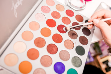 Colorful eye shadow palette