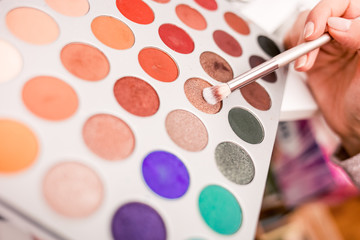 Colorful eye shadow palette