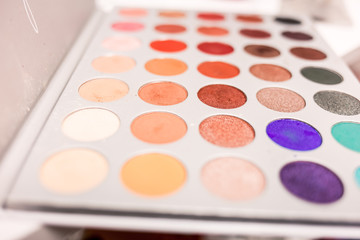 Colorful eye shadow palette