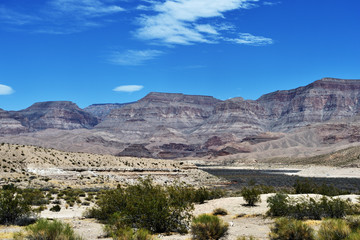 Fototapeta na wymiar Pierce Ferry Road landscapes, Meadview. Grand Canyon National park, Arizona, USA