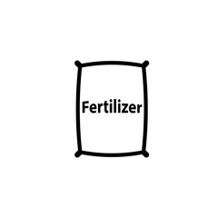Fertilizer bag outline icon. Clipart image isolated on white background