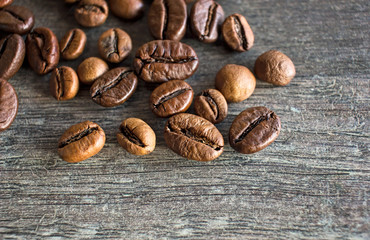 Background of toasted coffee beans