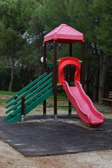 colorful slide at children's playground