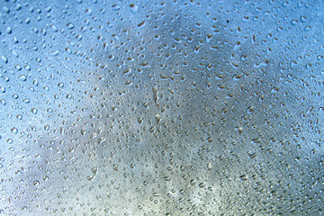 Condensation droplets on a window 