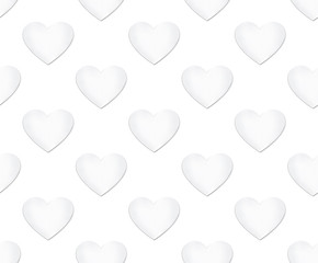 Heart seamless pattern, love symbol vector background, valentines day