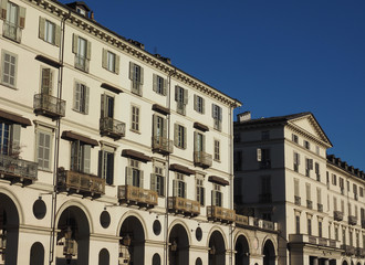 Fototapeta na wymiar Piazza Vittorio square in Turin