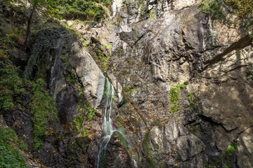 Fototapeta na wymiar Autumn view of Samodivsko praskalo waterfall, Rhodope Mountains, Bulgaria