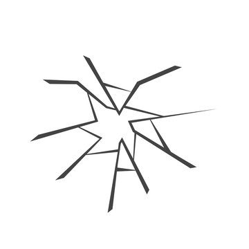 recommend clip art: Broken glass icon. Clipart image isolated on white background