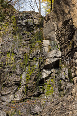 Autumn view of Samodivsko praskalo waterfall, Rhodope Mountains, Bulgaria