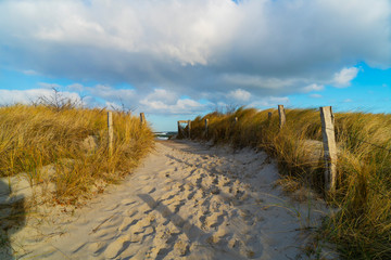 Strandaufgang über Dünen an der Ostsee