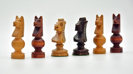 Piezas de ajedrez, caballos