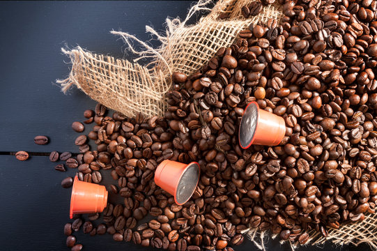 coffee capsule with grain coffee