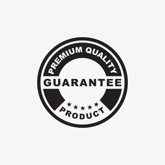 Fototapeta na wymiar creative guarantee product stamp/emblem logo in black color