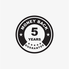 creative guarantee product stamp/emblem logo in black color