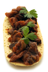 Ciappa ligure con caponata siciliana Ciappe Cucina italiana