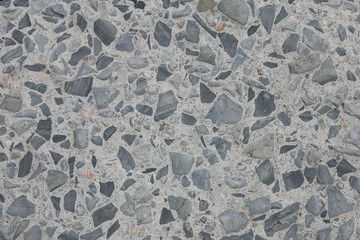 Concrete surface with embeded stones