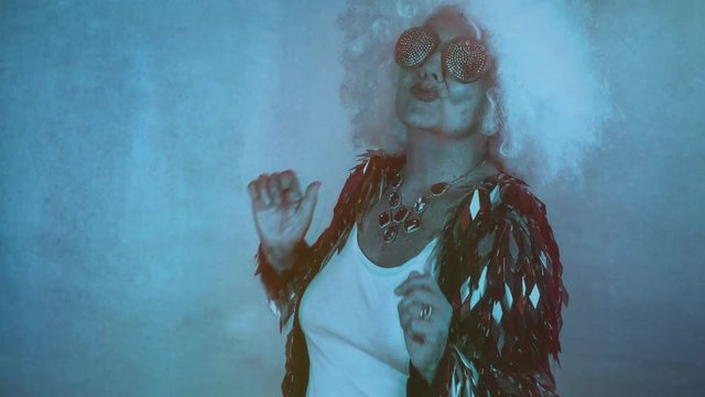 grandma dj cool woman retired elderly music party dancer