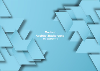 Fototapeta premium Abstract blue background with pastel color. Template for business presentation, cover, invitation, poster, advertisement, banner. New trend of vector illustration design in 3D paper cut.