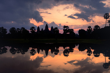 angkor wat sunrise colorful artistic