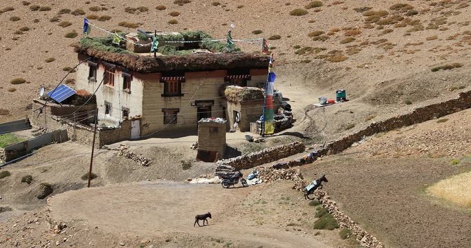 Traditional Ladakh house in north India