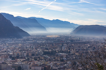 Bolzano e aeroporto vista della valle