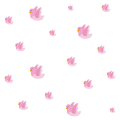 pink doves bird background