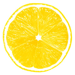 Lemon slice isolated on white