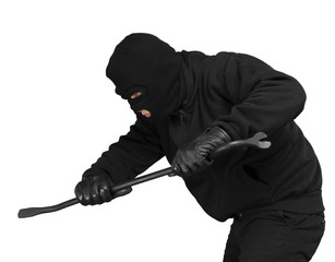 Portrait of a Thief Using Crowbar