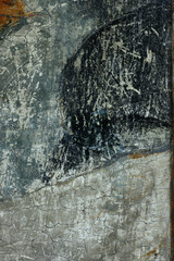 Restoration: close up. conservation of paintings. conservation of sculptures
