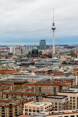 Views of the different streets of Berlin in December, before Christmas
