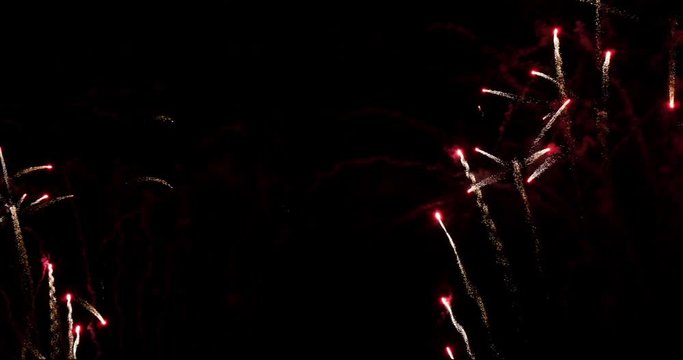 Fireworks Deauville in Normandy, Real Time 4K