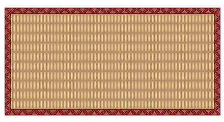 Tatami mat with red border