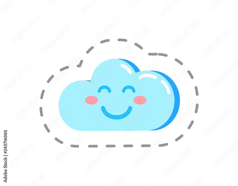 Aufkleber cloud modern web technologies storage patch vector
