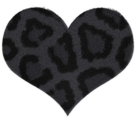 Heart wtih pantera fur textured pattern © Tamara