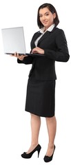 Portrait of a Businesswoman Usinag a Laptop