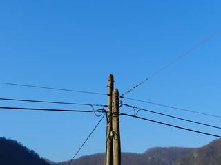 electric pole and wires