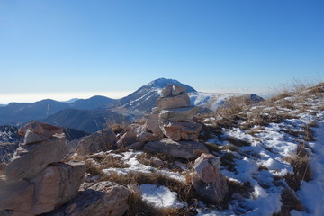 Fototapeta na wymiar The Altissimo Peak of Nago in northern Italy Prealps