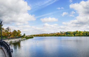 View of the Kalmius river embankment in the center of Donetsk 2