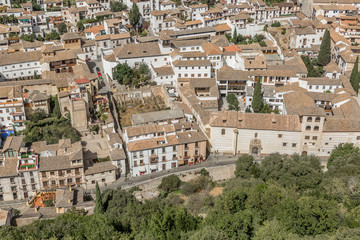 Fototapeta na wymiar Houses in the city of Granada, Andalusia