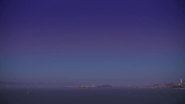 Distant view of San Francisco Bay 