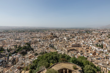 Fototapeta na wymiar Roofs of Albaicin, Spain. Albaicin is a famous district in the city of Granada