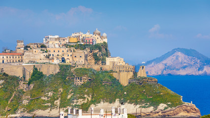 Obraz premium Terra Murata on highest point of island Procida, Naples, Italy