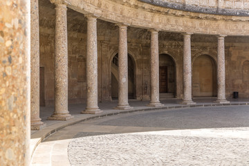 Naklejka premium Courtyard of the Palacio de Carlos V in La Alhambra, Granada