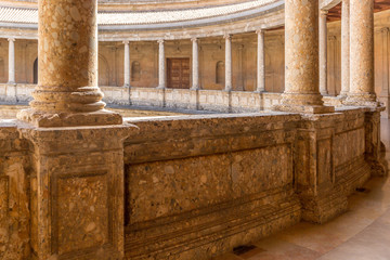 Inside the Palacio de Carlos V (Palace of Charles the fifth/5th) in Alhambra, Granada