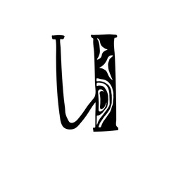 Vector hand drawn typeface