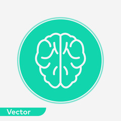 Brain vector icon sign symbol