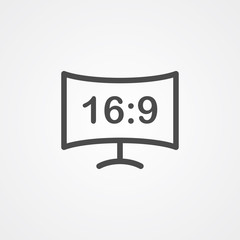 Television vector icon sign symbol