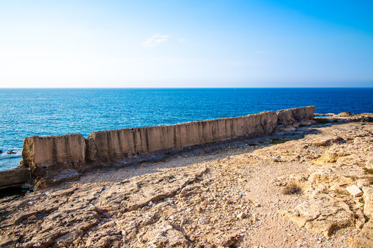 Ancient Phoenician wall in Batroun, Lebanon