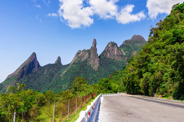 Road on Organ Mountains in Teresopolis, Brazil