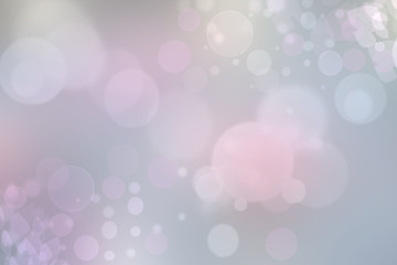Abstract light pink pastel bokeh background texture with bright soft color circles. Space for your text.